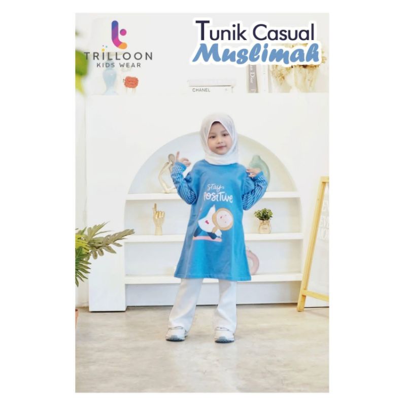 Tunik Panjang Anak Perempuan Tema Muslimah - Tunik Casual Muslimah
