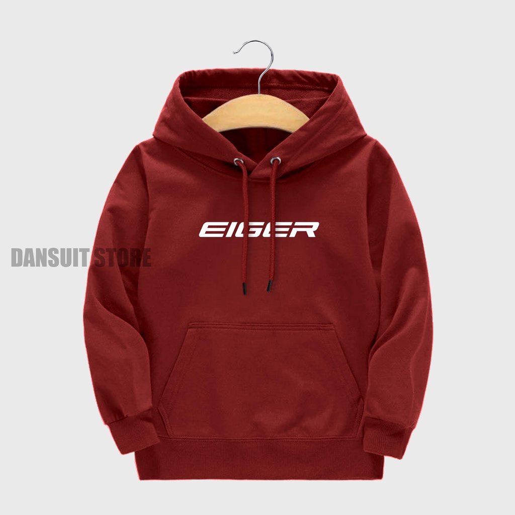 Sweater Hoodie Anak Laki-laki/Perempuan Usia 4-13 Tahun Hoodie EIGER Anak Bahan Tebal Premium