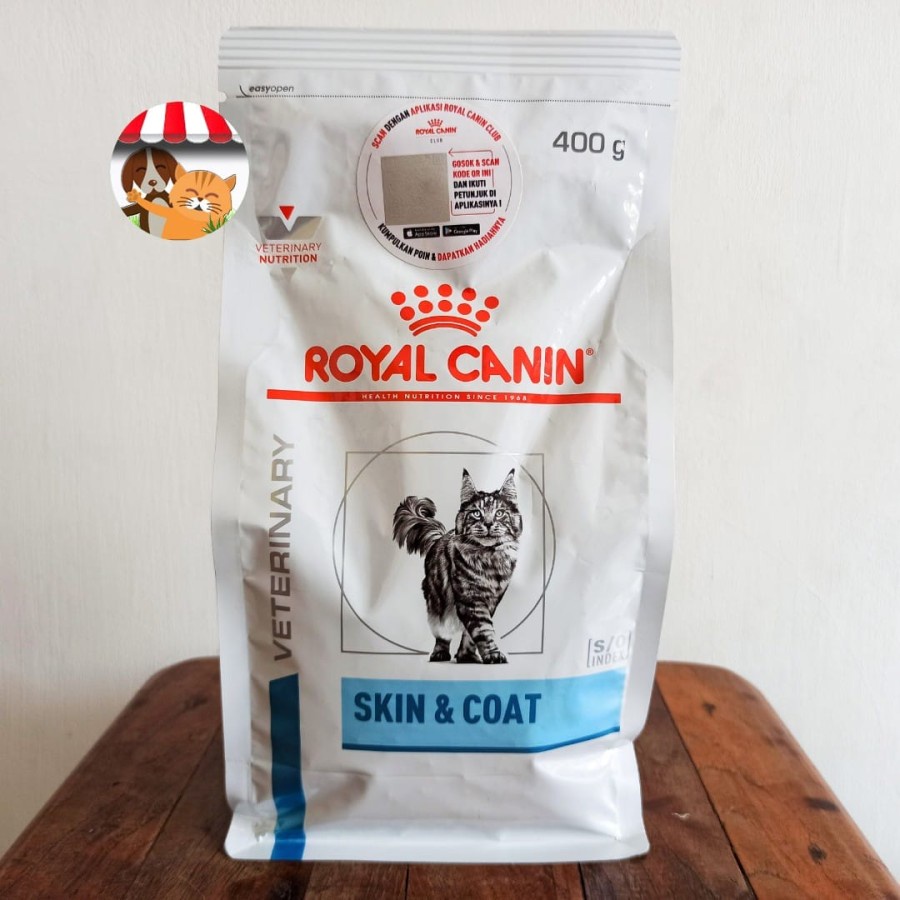 Royal Canin Vet Skin &amp; Coat Feline 400gr - Makanan Kucing