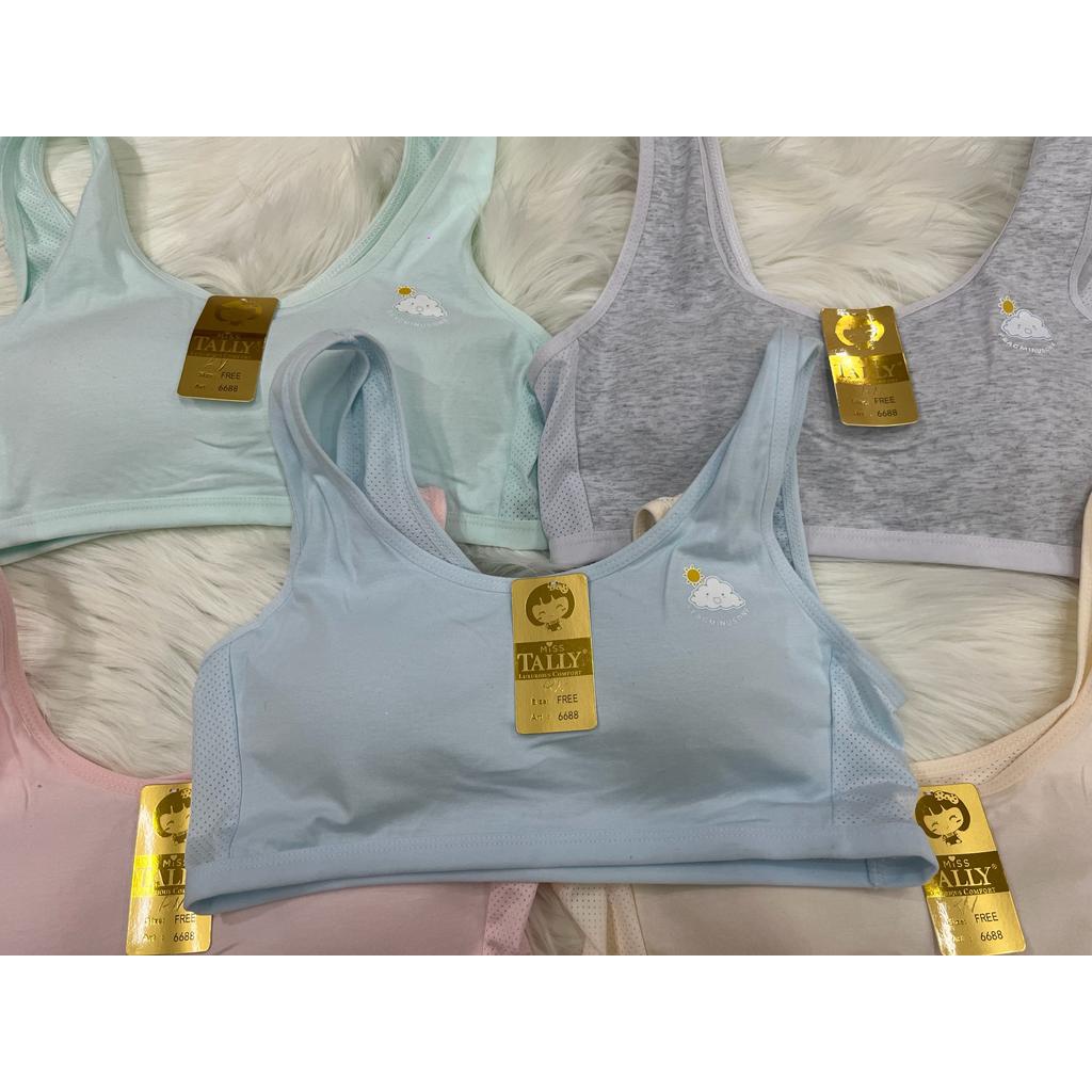 MINISET 6688 TALLY - MINISET BUSA TALLY 6688 - TALLY MINISET 6688 | ADA BUSA | FREE SIZE | FIT L | BAHAN KATUN Tally Minibra Miniset Bra Remaja 6688 Busa TipisMiniset Anak Perempuan TALLY 6688 Motif Pori-Pori Freesize MINISET REMAJA TALLY 6688 BERPORI