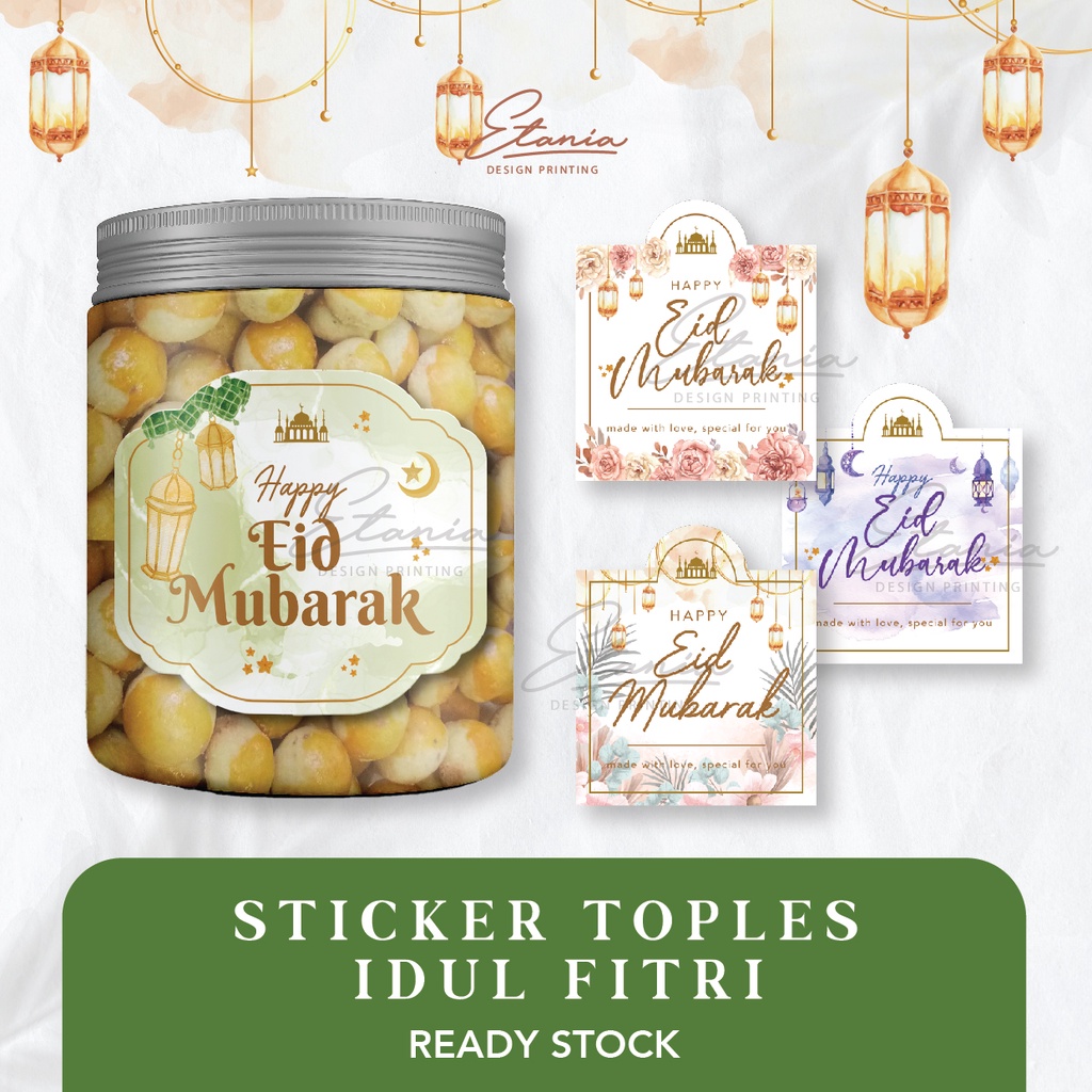 

Sticker Toples kue kering lebaran Label toples kue sticker toples ready