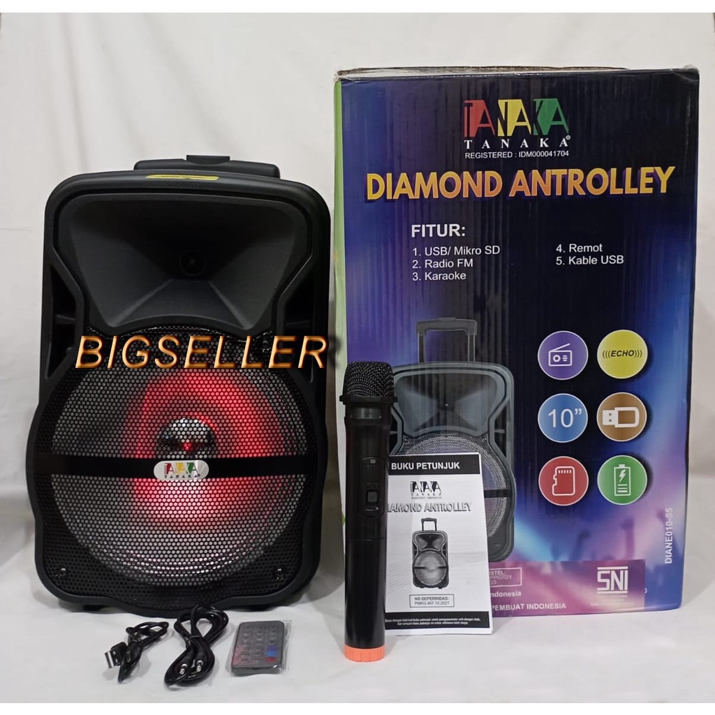 SPEAKER PORTABLE TANAKA DIAMOND ANTROLLEY 10 TANAKA 10INCH ANTROLLEY10