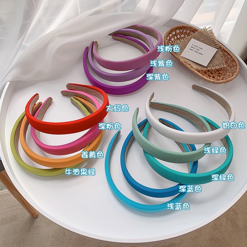 SLIM HEADBAND BANDO KOREA MODEL TIPIS BENDO KAIN POLOS WARNA SOLID HAIRBAND RAMBUT ONE COLOR AKSESORIS