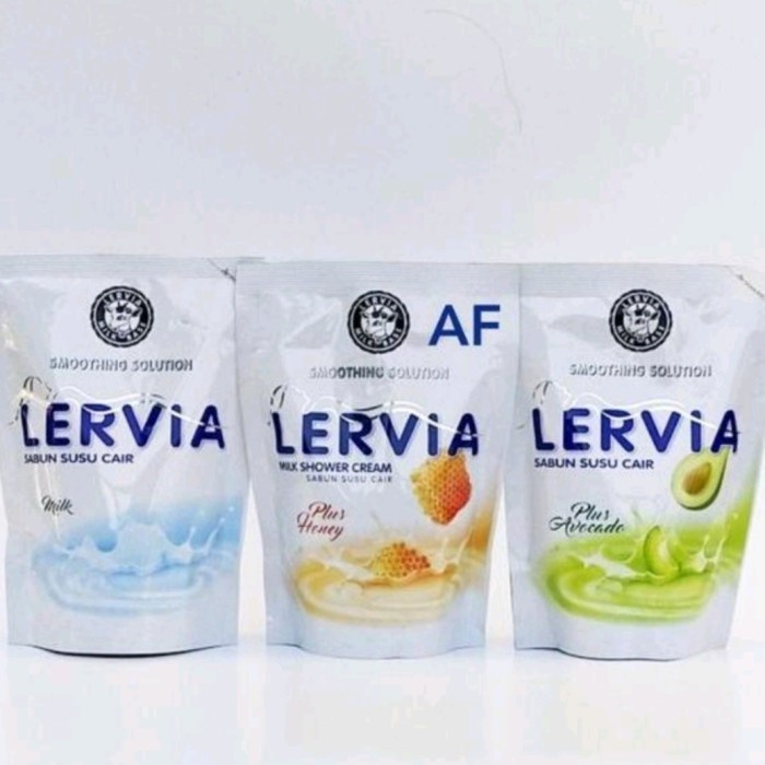 LERVIA BODY WASH SABUN MANDI CAIR AVOCADO HONEY MILK SABUN MANDI 400ML