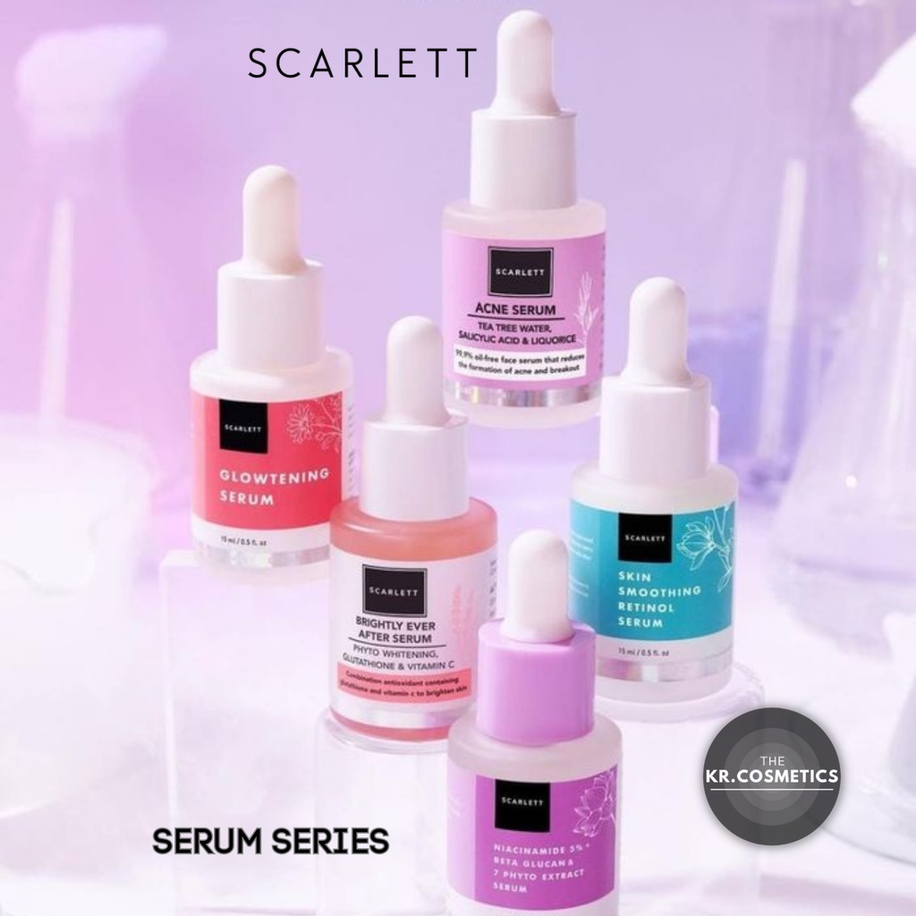 Scarlett Whitening Acne Serum Brightly Ever After retinol niacinamide glowtening 30ml