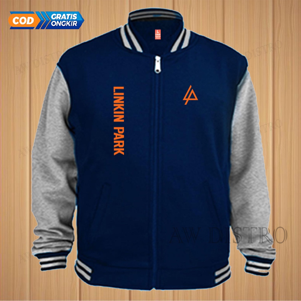 COD Jaket Baseball Varsity Distro Lp Kirka Text Orange Premium Quality