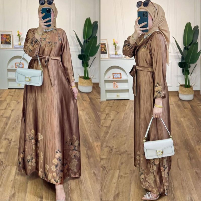 Dress Wilona Busui Lebaran Terbaru 2023 Baju Gamis Wanita Kekinian