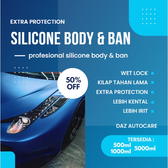 PAKET HEMAT 500ML SEMIR BAN PENGKILAP BODY MOTOR SILICON EMULSI PELINDUNG CAT PENGKILAP SEMUA WARNA