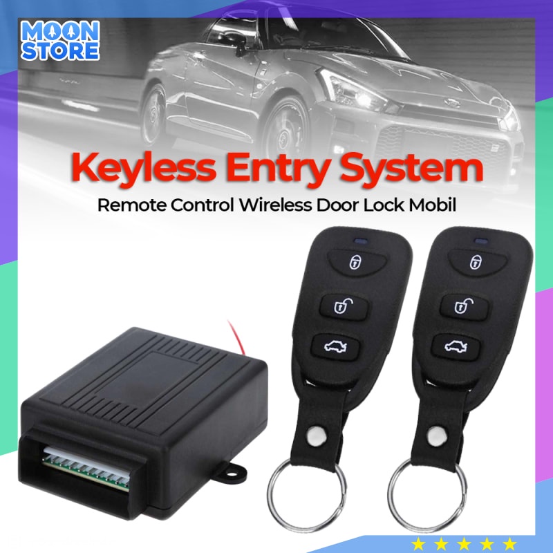 Eunavi Keyless Entry System Remote Control Wireless Door Lock Mobil D 402 Black