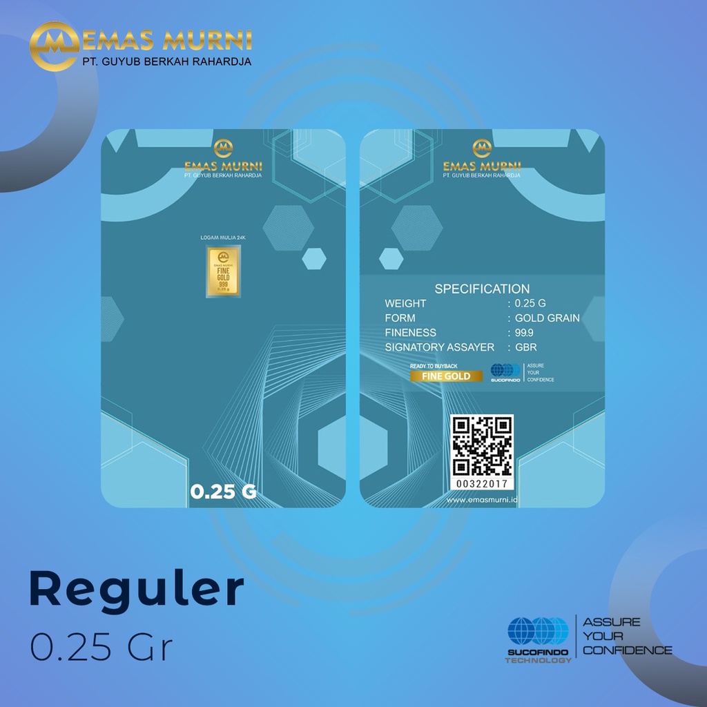 Emas Mini Indonesia - 0.25 Gr - Reguler