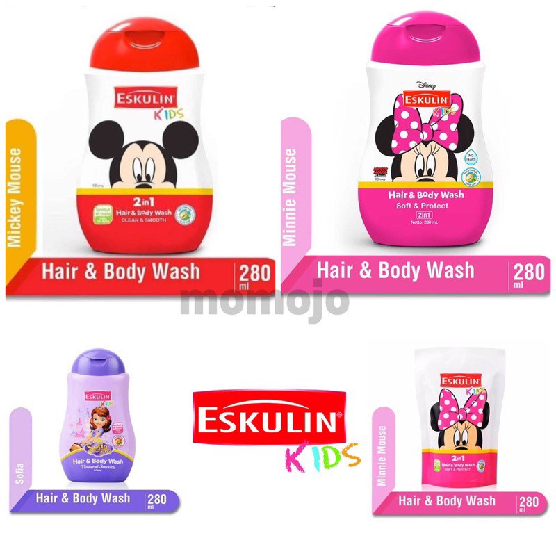 ESKULIN Kids Hair and Body Wash 2 in 1 Shampoo &amp; Sabun Anak