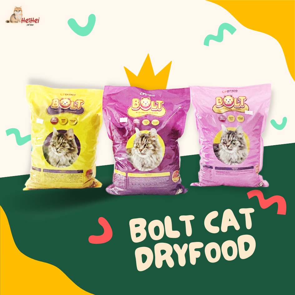 Bolt Cat Food Repack 1 kg - Cat Food Makanan Kucing Dryfood Termurah