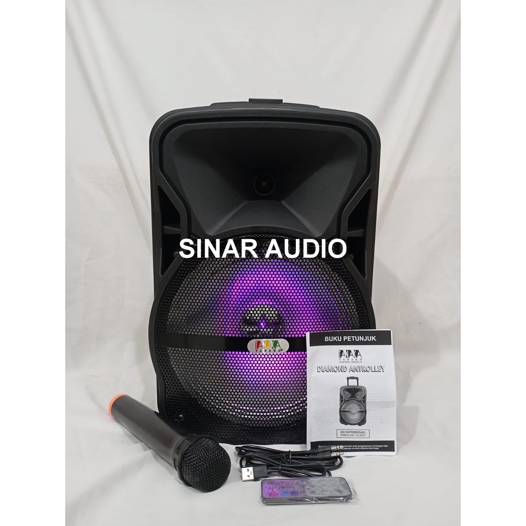 SPEAKER PORTABLE WIRELESS TANAKA DIAMOND ANTROLLEY 10 INCH