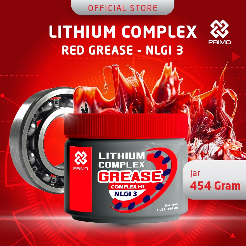 PRIMO Lithium Complex Grease Gemuk Hi Temp Merah 454 gr