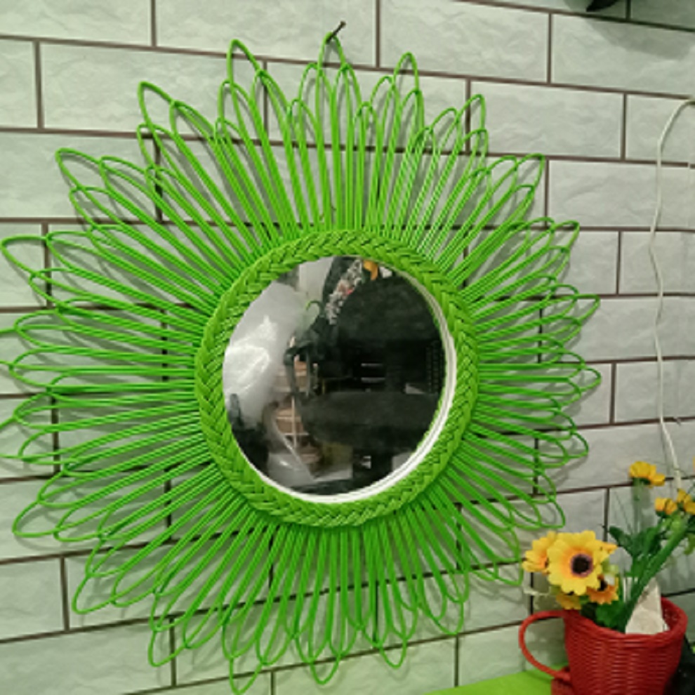 CERMIN SERIBU BUNGA CERMIN Dinding Cermin gantung cermin tembok cermin bunder cermin oval hiasan din