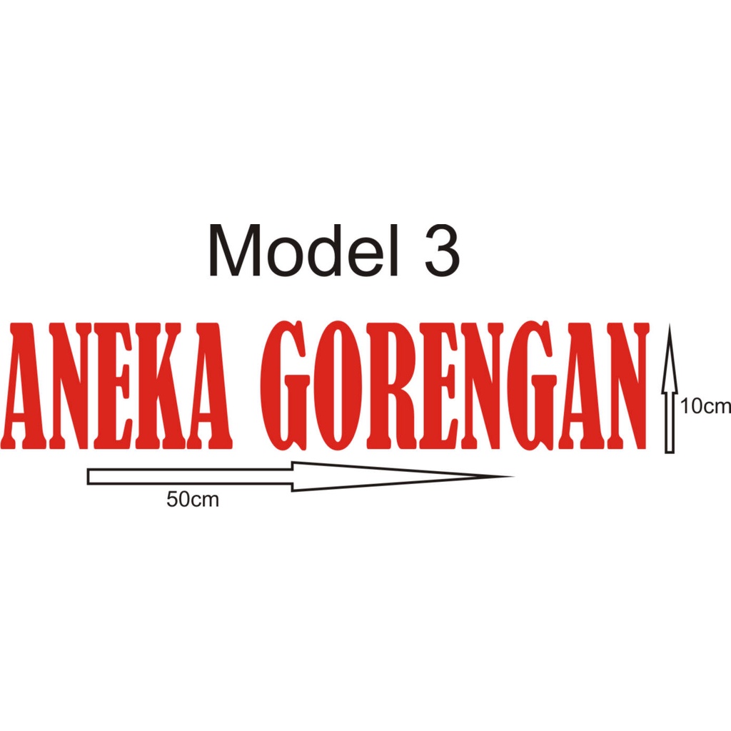 

stiker cuting vinyl paling murah untuk grobak kaca entalase tersedia 2 warna