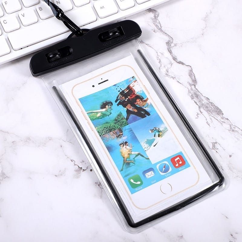 Cover Pelindung HP Anti Air - Cover Waterproof HP Smartphone Anti Air Bisa Dikalungkan - Peralatan T