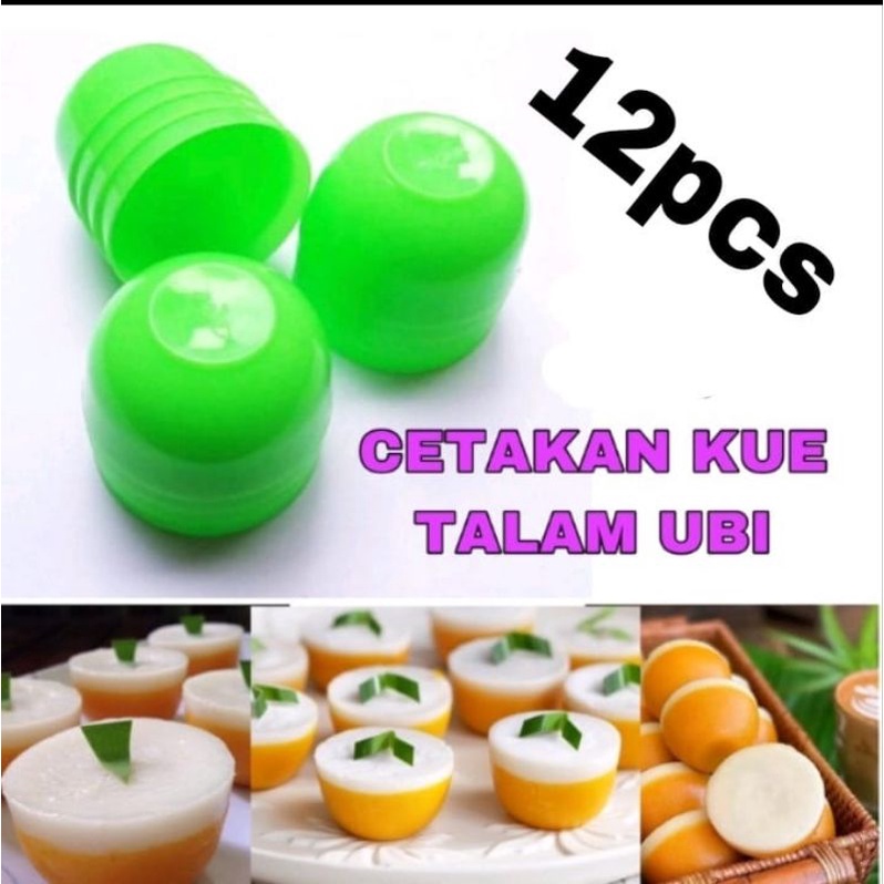 12 PCS Cetakan Kue Talam Mangkok Kecil/Cetakan Kue Talam Plastik/Cetakan Kue Bugis/ Kue Apem
