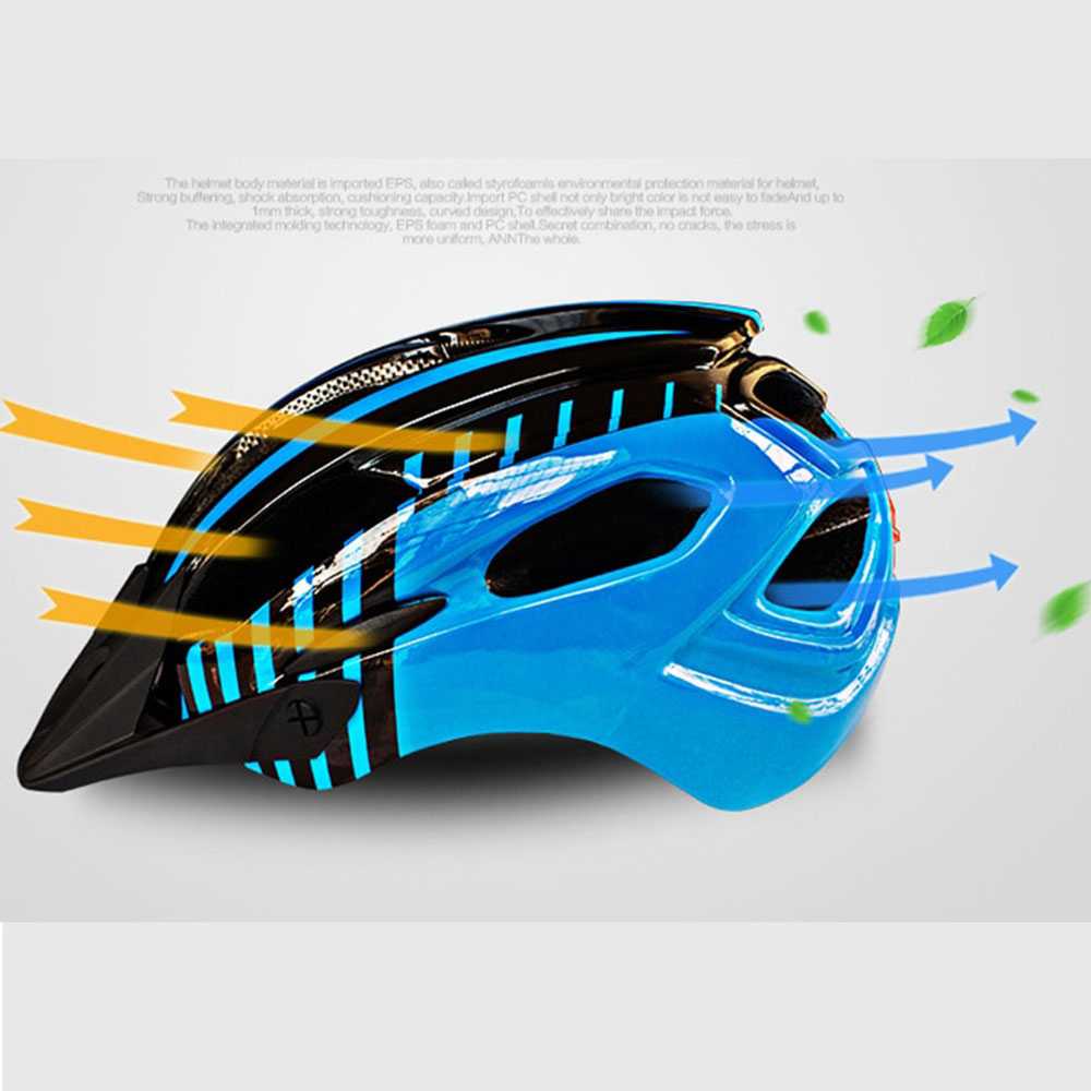 Helm Sepeda EPS Bike Helmet Styrofoam PC with LED - WX-026