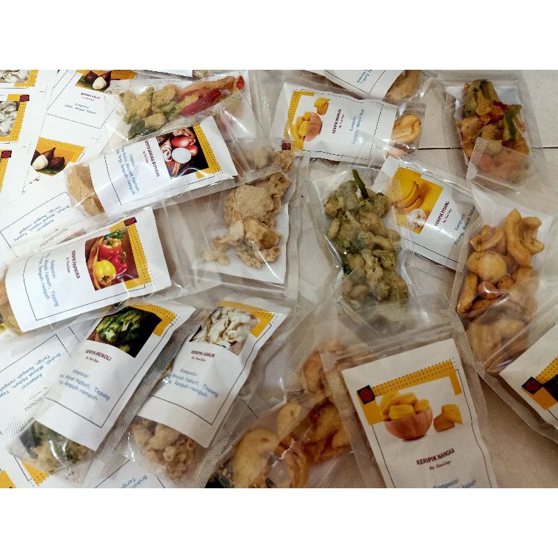 

KERIPIK BUAH DAN SAYUR (paket tester 7 pcs)
