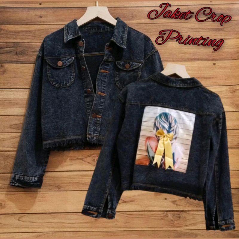 jaket jeans crop rawis