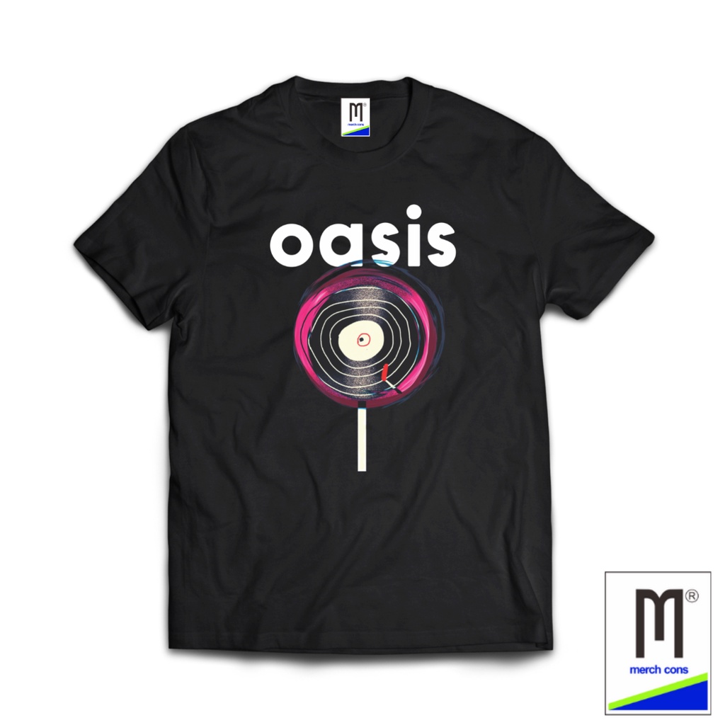 KAOS BAND OASIS TAG MERCHCONS SIZE LUAR / KAOS MUSIK DISTRO