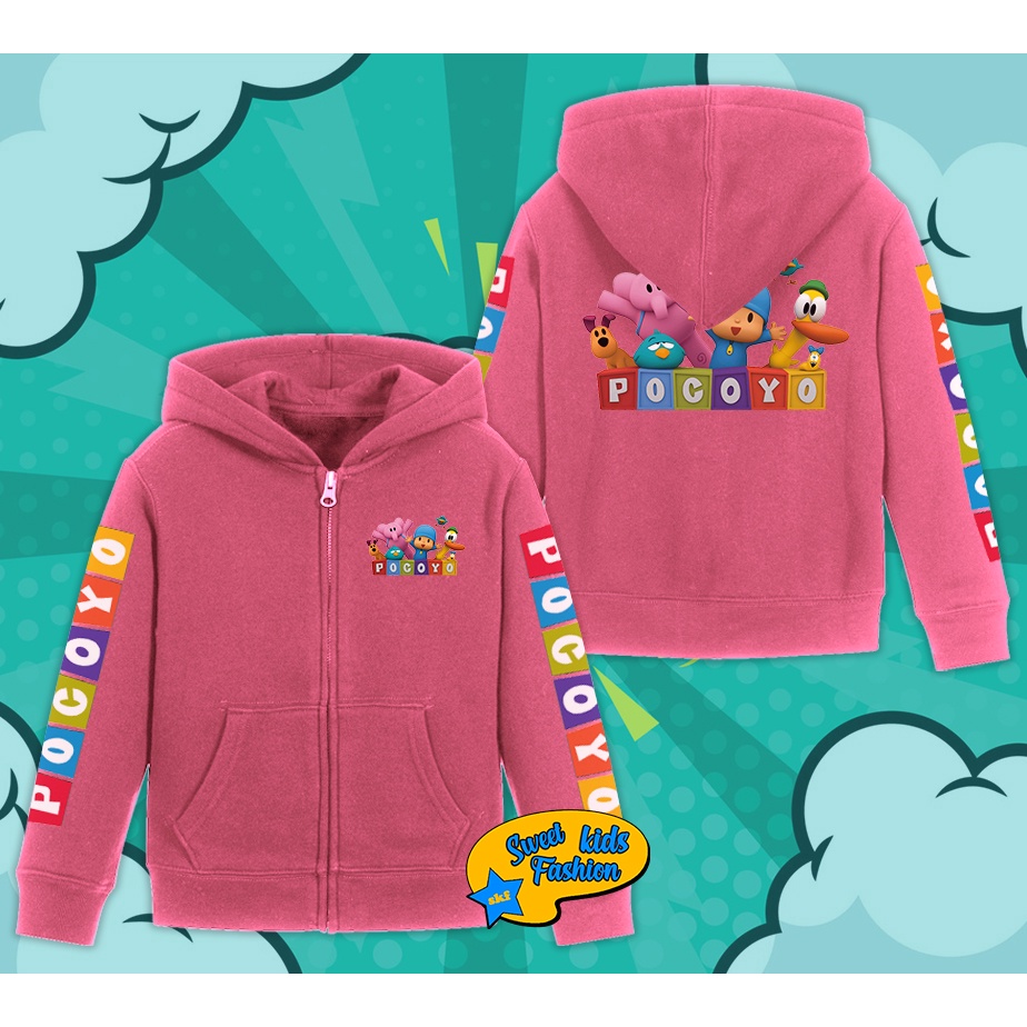 Jaket Hoodie Zipper Anak Pocoyo Hoodie Anak Pocoyo