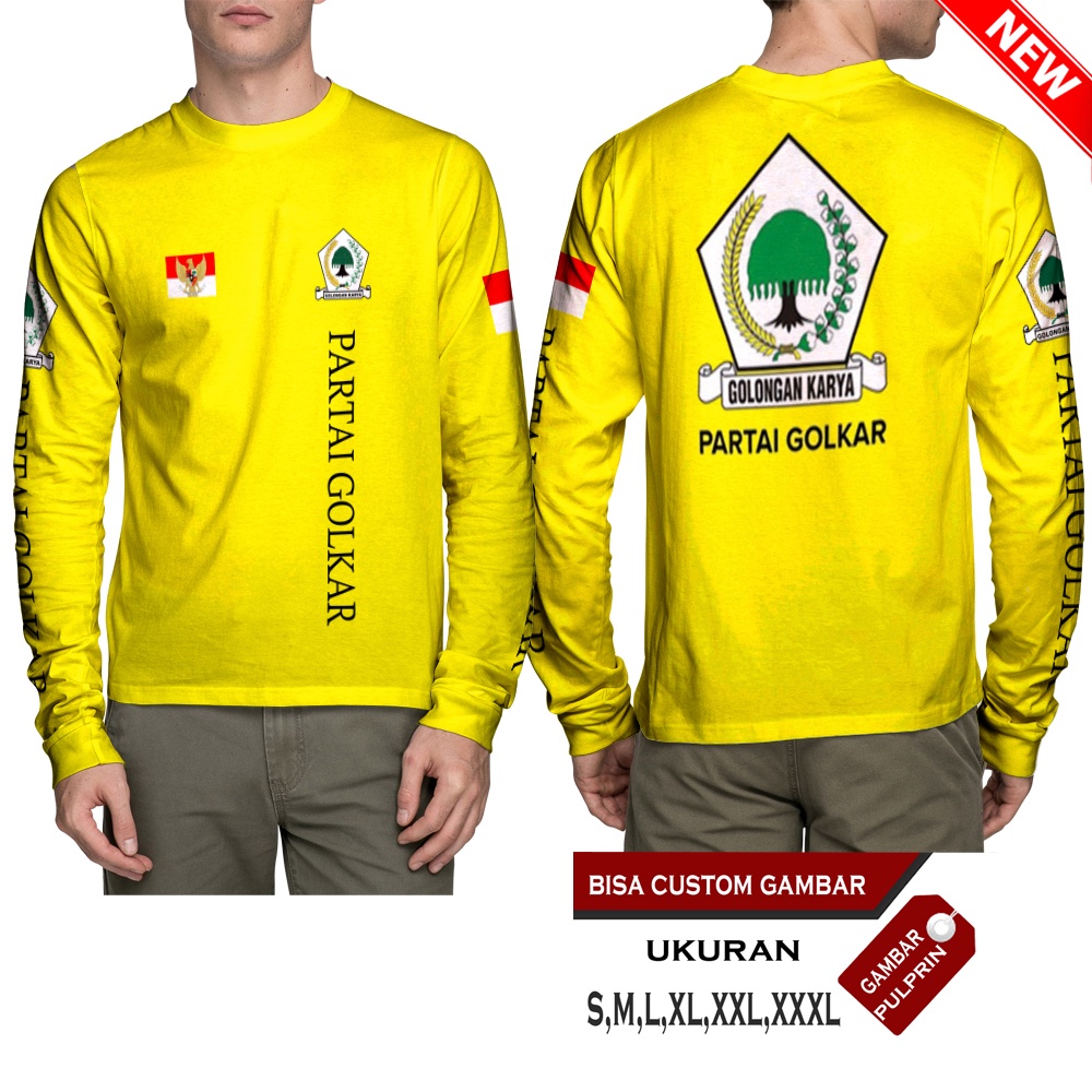 BAJU PARTAI GOLKAR GOLONGAN KARYA PEMILU PILPRES 2024 KAOS PARTAI INDONESIA PDL