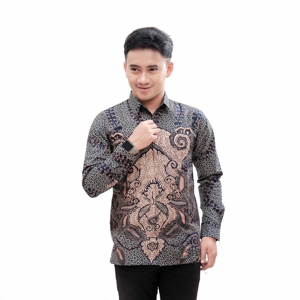 BEST SELLER MOTIF !!! Kemeja Batik Pria Lengan Panjang Size M L XL XXL