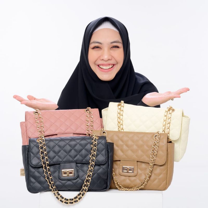 Tas wanita tas selempang tas bahu by Oki Setiana Dewi kulit jeruk premium