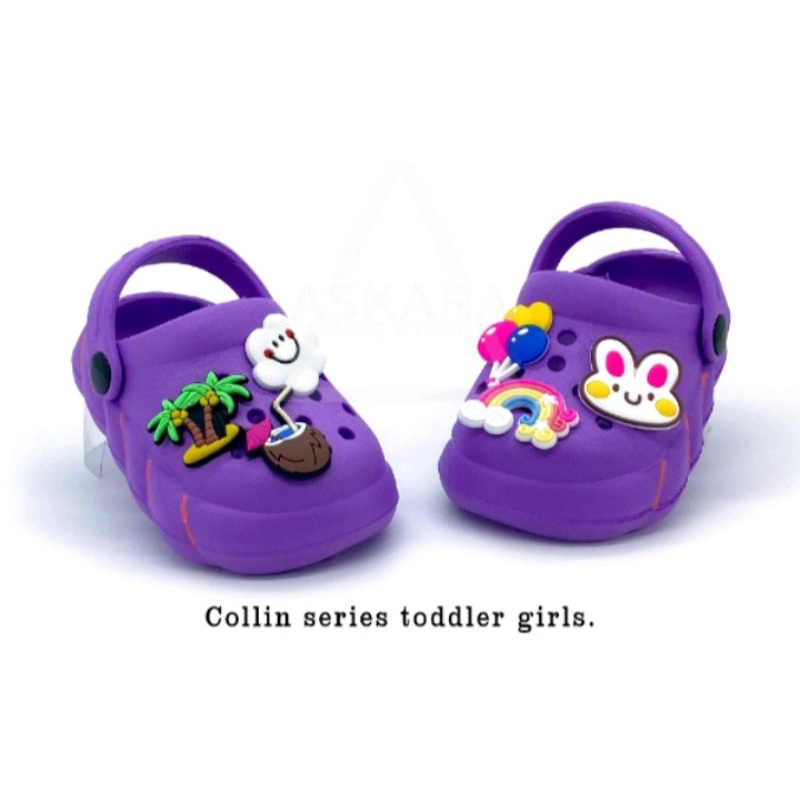 SALE 20-37 Sandal anak Perempuan Import Sandal anak Perempuan jibbitz tali belakang sandal selop bai