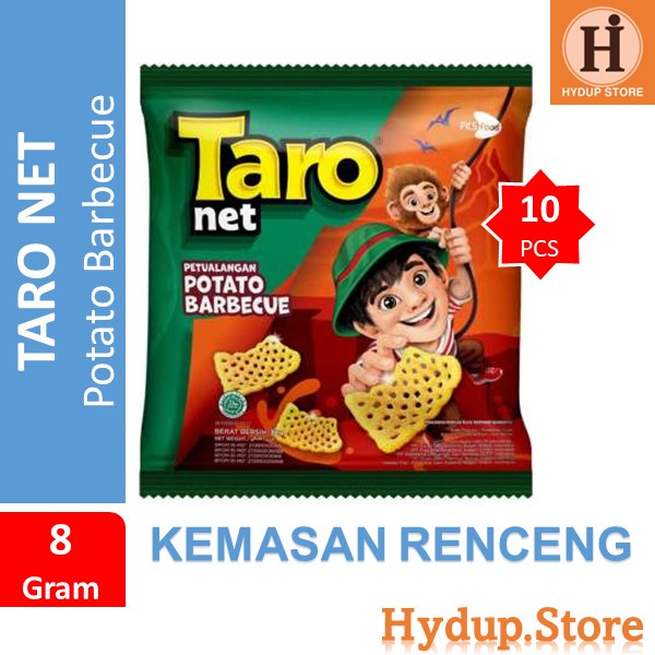 

Snack Taro Net Rasa Potato Barbecue Renceng isi 10 Kemasan 8 Gram