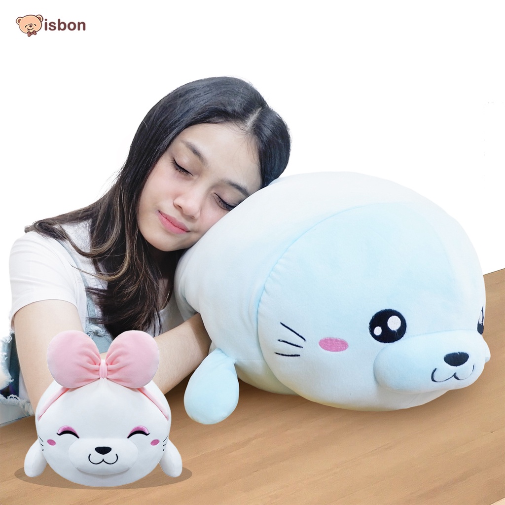 Boneka Penghangat Tangan Hewan Anjing Laut Seal Nap Cushion Untuk Cuaca Dingin Meja Kantor Bantal Mobil Premium Halus by Istana Boneka