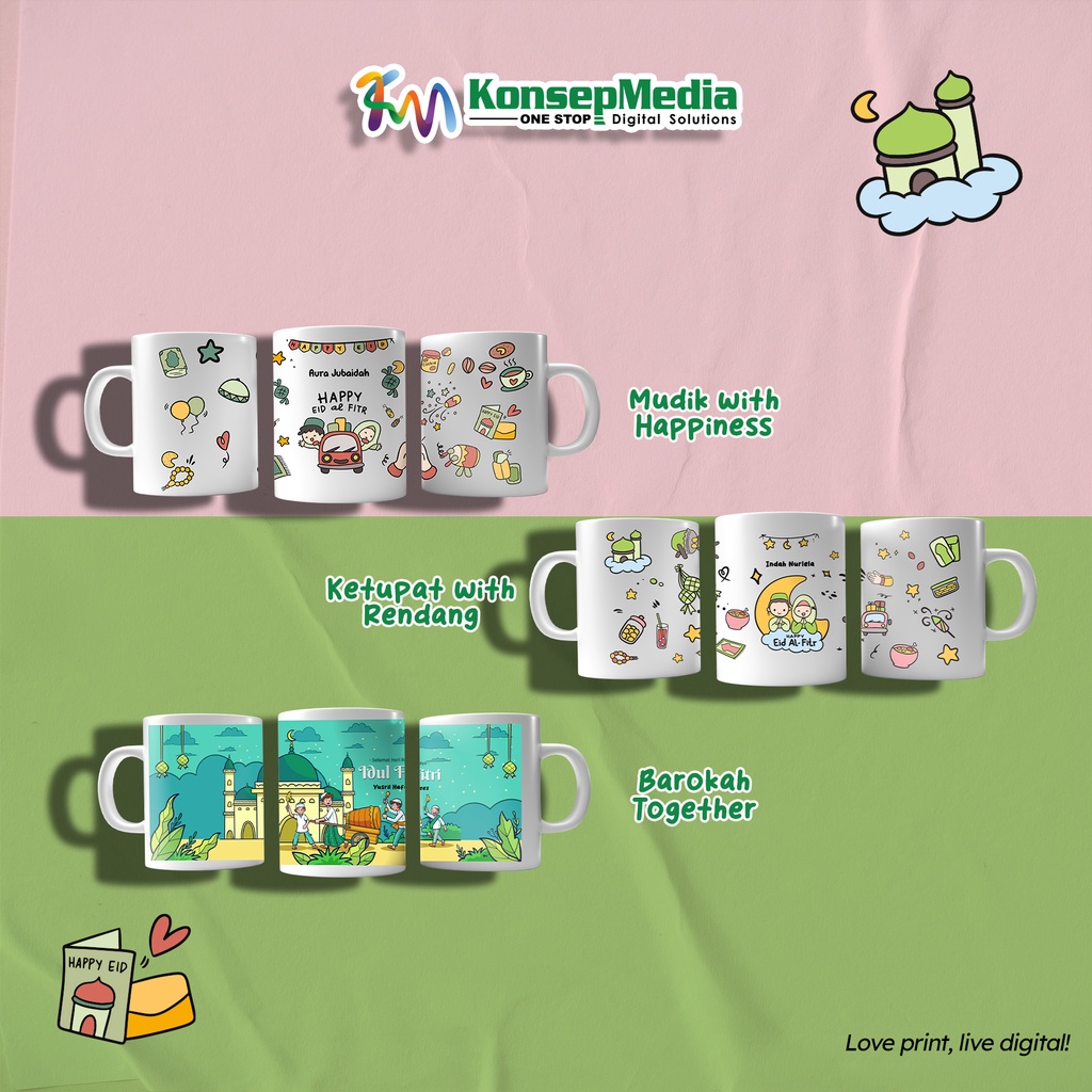 Mug Custom Idul Fitri Edition | Eid Al Fitr - Mudik