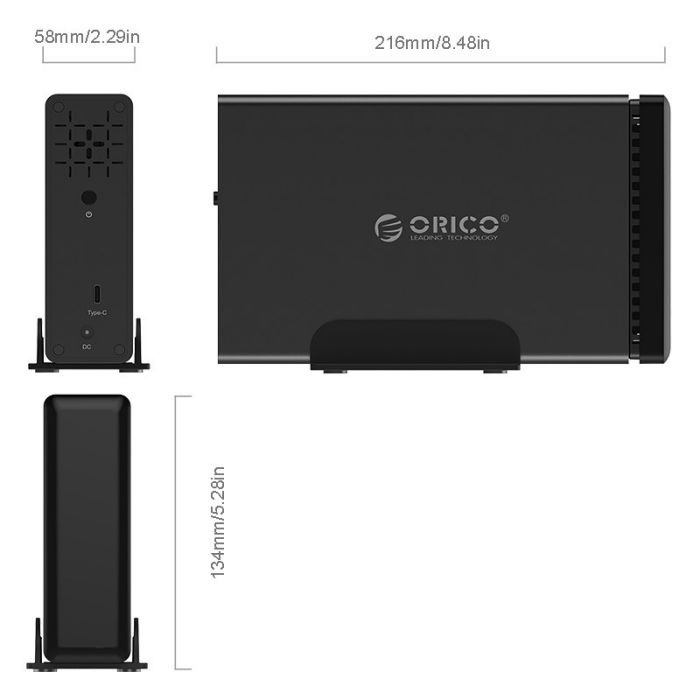 Single Docking HDD Storage ORICO NS100-C3 Type-C Hard Drive Dock