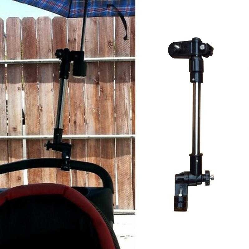 [COD] Holder Payung Multifungsi Sepeda Stroller Kereta Bayi Sepeda Kursi Roda Bracket Mount Stand Folded Umbrella Hitam Tempat Pasang Penyangga