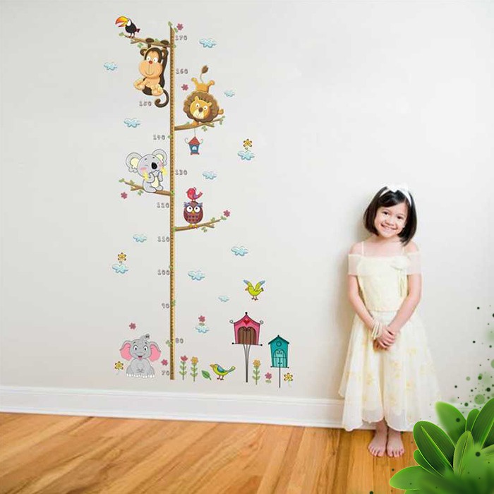 [COD] Wallpaper Stiker DInding Tembok Pengukur Tinggi Badan Anak Height Measurement Sticker Animals