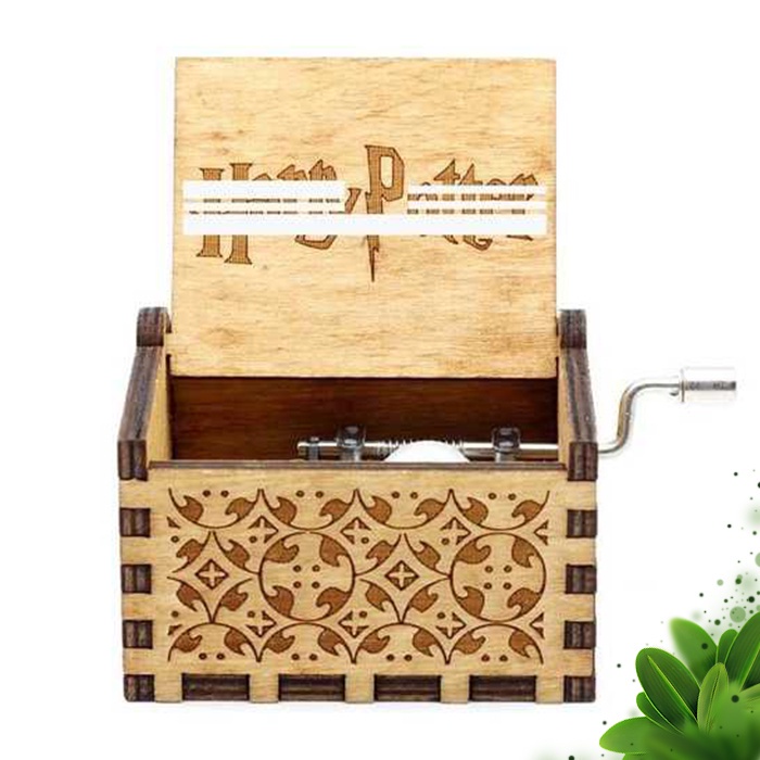 [COD] Kotak Musik Antik Wooden Music Box Engraving Kayu Koleksi Hadiah Ulang Tahun Birthday Unik Min
