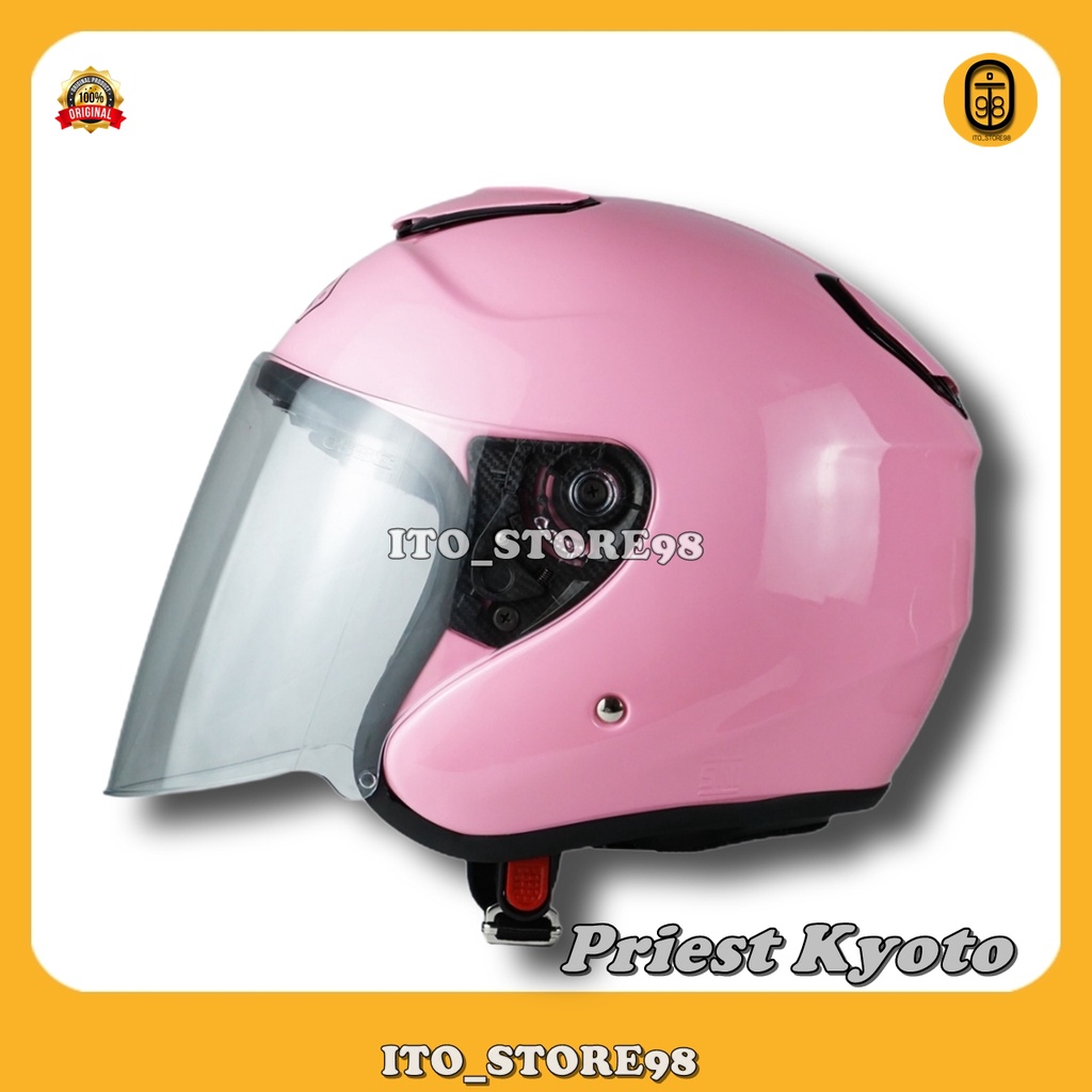Helm Sepeda Motor Half Face Tipe Dyr Osaka / Kyt Kyoto / West Najima Helem Original Priest Untuk Pri