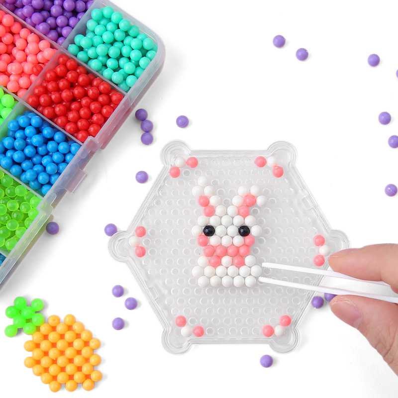 Yuanlebao Mainan Rakit Manik-Manik DIY Magic Mold Beads Puzzle Edukasi Anak Unik 6000 Pcs