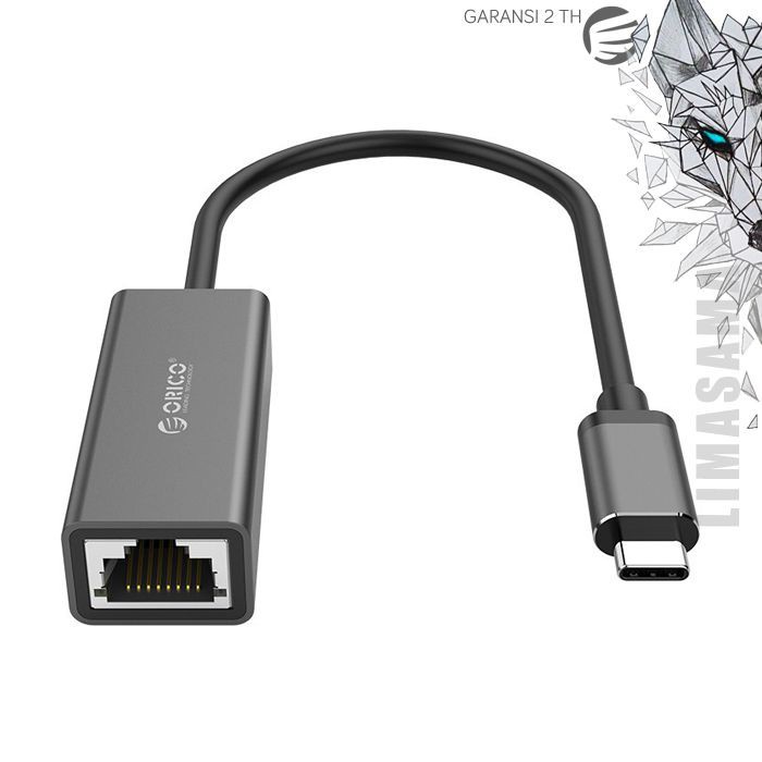 Kabel Konektor Type-C to Gigabit Ethernet Adaptor USB LAN Orico XC-R45