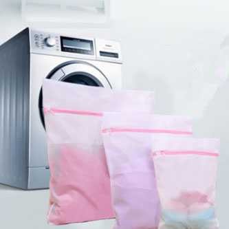 Tas Kantung Jaring Kassa Baju Laundry Mesin Cuci Washing Machine Clothes Bag Mesh Transparan 3 Pcs