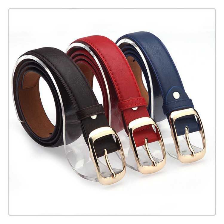 Tali Ikat Pinggang Wanita Classic Buckle Fashion Women Belt Leather Polos