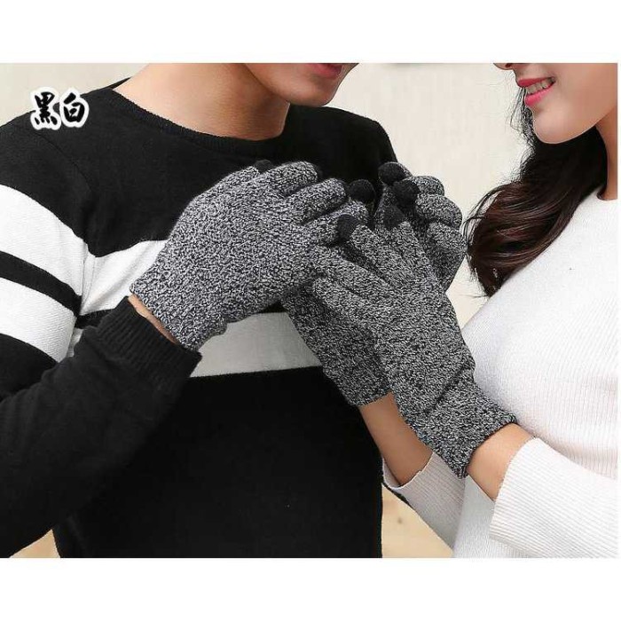 Sarung Tangan Pria Wanita Rajut Touchscreen Smartphone Tablet Gloves Tebal Anti Slip Pelindung