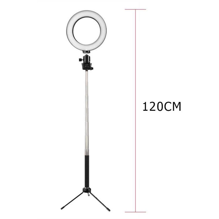 Lampu Halo Ring Light LED Kamera 16CM Tongsis Tripod Murah Lighting Camera Foto Studio Terang