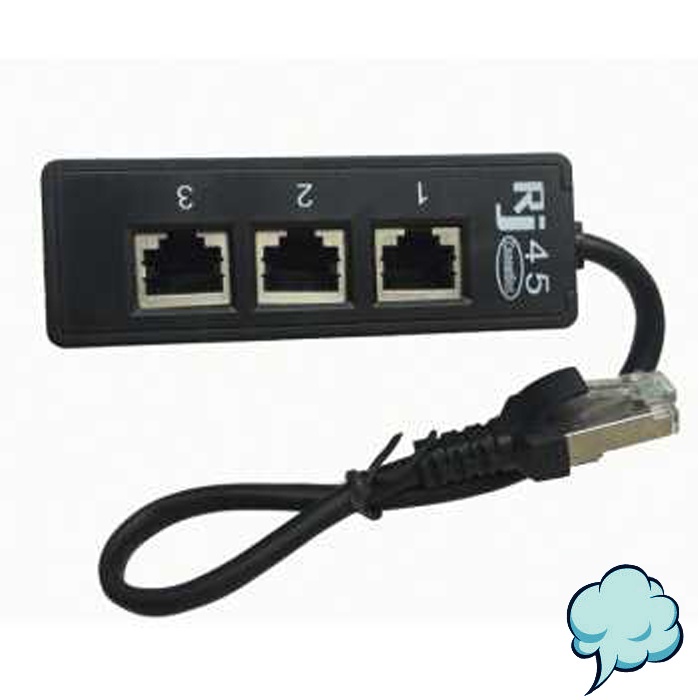 [COD] Adapter SIFREE RJ45 LAN Ethernet Network Konektor Kabel Splitter Connect Transmission Split 1 to 2 Connector Fast Transfer Jaringan Internet Komputer Port