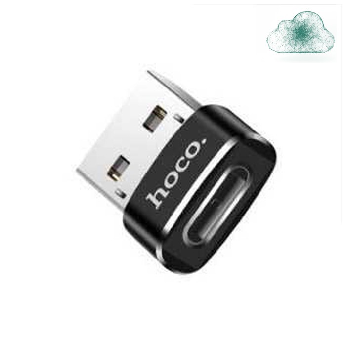 HOCO UA6 USB Type A to USB 2.0 Type C Adapter Converter Adaptor Konverter Mini Compatc Design 2.2 CM