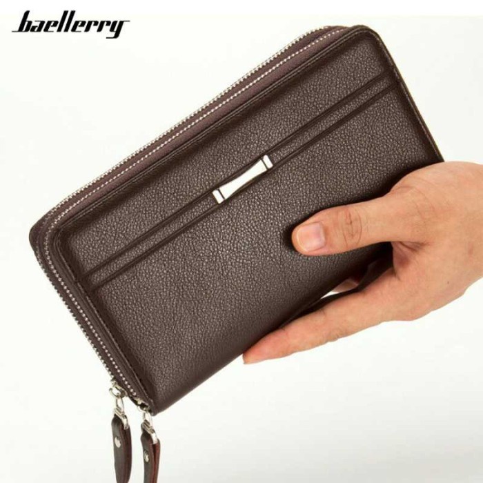 Aksesoris Baellerry Dompet Genggam Wanita Remaja Women Clutch Purse Wallet Leather Hitam