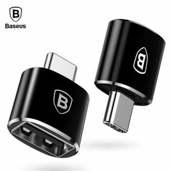 Baseus USB Female to USB Type C OTG Adapter Bergaransi On The Go Komputer Handphone