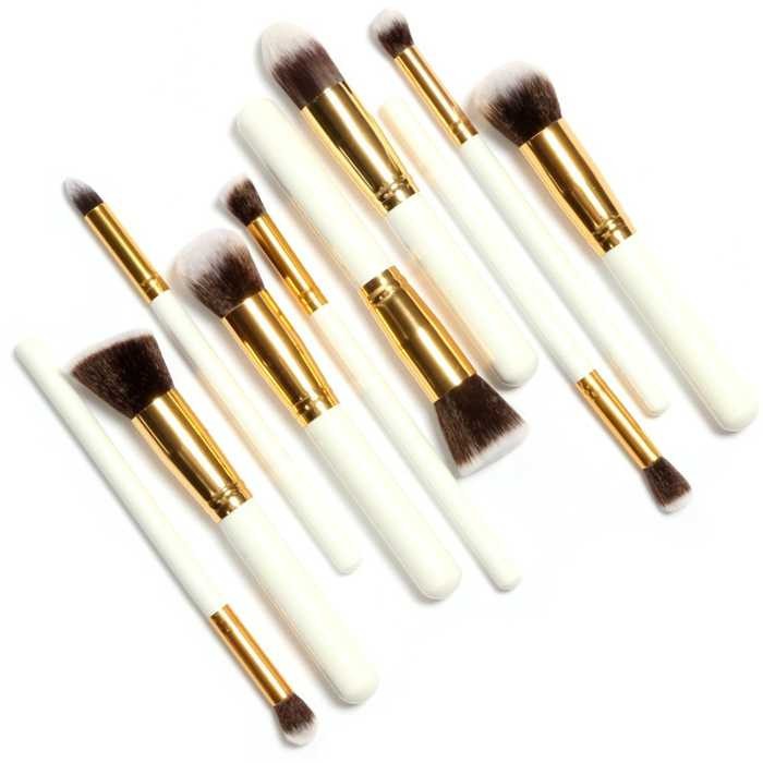 Make Up Brush Professional Brushes Kuas Makeup 10 Pcs Berkualitas High Quality Material Hitam